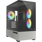 Sharkoon  boîtier mini tower Noir | 2x USB-A | 1x USB-C | RGB | Verre Trempé