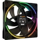 be quiet! Light Wings PWM ventilateurs de boîtier RGB  Noir, 3 pièces, 120 x 120 x 25 mm, Pack de 3, Ventilateur, 12 cm, 1700 tr/min, 70,53 m³/h, Noir