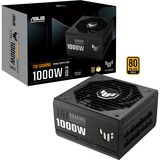 ASUS TUF Gaming Gold alimentation  modulaire 1000 watt Noir, 1x 12VHPWR, 4x PCIe, 1000 W, 100 - 240 V, 130 W, 1000 W, 130 W, 9,6 W
