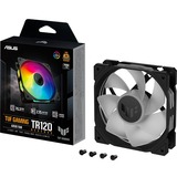 ASUS TUF Gaming TR120 ARGB Reverse ventilateur de boîtier Noir, 120 x 120 x 25 mm, Ventilateur, 12 cm, Noir