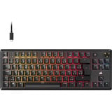 Corsair K70 CORE TKL RGB clavier gaming mécanique Noir, Layout BE (AZERTY), Corsair MLX Red v2, 80% (TKL), Hot-swappable