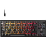 Corsair RGB clavier gaming mécanique Noir, Layout BE (AZERTY), Corsair MLX Red v2, 80% (TKL)