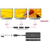 DeLOCK Splitter USB-C > 3x DisplayPort MST, Répartiteurs de DisplayPort Noir, 0,15 mètre