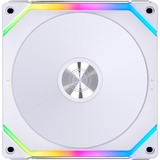 Lian Li UNI FAN SL140V2 Single Pack, Ventilateur de boîtier Blanc, LED RGB, connecteur de ventilateur PWM à 4 broches