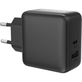 Sitecom 65W GaN Power Delivery chargeur Noir, 1x USB-C, 1x USB-A, 1,5 mètre