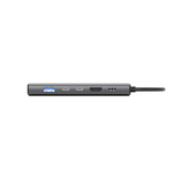 Sitecom Adaptateur multiport USB-C Power Delivery 6 en 1, Station d'accueil Gris