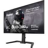 iiyama G-Master Titan Falcon GOB2701QSC-B1 27" Moniteur gaming  Noir, 2x HDMI 2.1, 1x DisplayPort 1.4, USB-C, Audio, 280 Hz