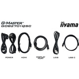 iiyama G-Master Titan Falcon GOB2701QSC-B1 27" Moniteur gaming  Noir, 2x HDMI 2.1, 1x DisplayPort 1.4, USB-C, Audio, 280 Hz