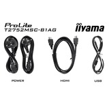 iiyama ProLite T2752MSC-B1AG 27" Moniteur tactile Noir, 1x DisplayPort, 1x HDMI, 2x USB-A