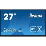 iiyama ProLite T2755MSC-B1 27" Moniteur tactile Noir, 1x DisplayPort, 1x HDMI, 2x USB-A