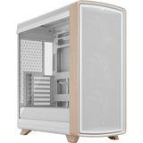 Fractal Design Summit Chalk White TG Clear Tint boîtier midi tower Blanc/bois | 2x USB-A | 1x USB-C | Window