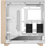 Fractal Design Summit Chalk White TG Clear Tint boîtier midi tower Blanc/bois | 2x USB-A | 1x USB-C | Window
