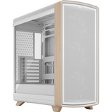 Fractal Design Summit Chalk White TG Clear Tint boîtier midi tower Blanc/bois | 2x USB-A | 1x USB-C | Window