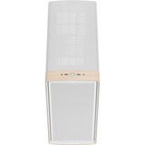 Fractal Design Summit Chalk White TG Clear Tint boîtier midi tower Blanc/bois | 2x USB-A | 1x USB-C | Window