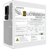 GIGABYTE UD1000GM PG5 V2 ICE alimentation  modulaire 1000 watt Blanc, 1x 12V-2x6, 4x PCIe