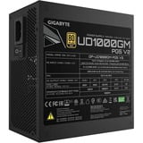 GIGABYTE UD1000GM PG5 V2 alimentation  modulaire 1000 watt Noir, 1x 12V-2x6, 4x PCIe