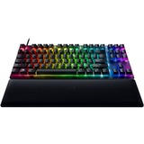 Razer Huntsman V2 TKL RGB clavier gaming mécanique Noir, Layout FR (AZERTY), Razer Linear Optical (Red), 80% (TKL), Double-shot PBT