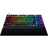 Razer Huntsman V2 TKL, clavier gaming Noir, Layout FR, Razer Linear Optical (Red), LED RGB, TKL, PBT double-shot