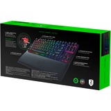 Razer Huntsman V2 TKL, clavier gaming Noir, Layout FR, Razer Linear Optical (Red), LED RGB, TKL, PBT double-shot