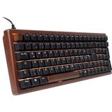 Sharkoon SKILLER SGK50 S2 Wood PBT RGB clavier gaming mécanique Bois, Layout BE (AZERTY), Gateron G Pro 3.0 Yellow, 96%, Hot-swappable