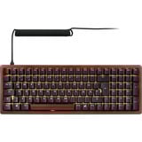 Sharkoon SKILLER SGK50 S2 Wood PBT, clavier gaming Bois/Noir, Layout BE, Gateron G Pro 3.0 Yellow, BE Layout, Gateron G Pro 3.0 Yellow, RGB LED, Hot-swappable, 96%