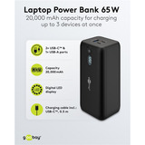 goobay Laptop Powerbank Noir, 20.000 mAh, Power Delivery