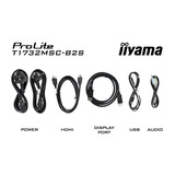 iiyama ProLite T1732MSC-B2S 17" Moniteur tactile Noir, 1x DisplayPort, 1x HDMI, VGA, HDMI, DisplayPort, Audio, Touchscreen