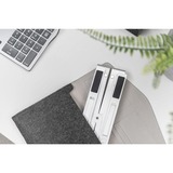 Digitus Support réglable pour ordinateur portable avec hub USB-C™ intégré, 5 ports Blanc, 5 ports, Supports de Notebook, Argent, Aluminium, 25,4 cm (10"), 43,2 cm (17"), 15 - 36°