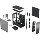 Fractal Design Summit Blackout TG Light Tint boîtier midi tower Noir/bois | 2x USB-A | 1x USB-C | Window