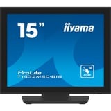 iiyama ProLite T1532MSC-B1S 15" Moniteur tactile  Noir (Mat), VGA, HDMI, DisplayPort, Audio