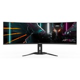 GIGABYTE AORUS CO49DQ 49" Moniteur UltraWide gaming incurvé  Noir, 2x HDMI, Displayport, 2x USB-A, 1x USB-B, 1x USB-C, 144 Hz