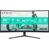 Philips Evnia 34M2C3500L/00 34" Moniteur UltraWide gaming incurvé  Noir, 2x HDMI, 1x DisplayPort, HDR10, 180 Hz