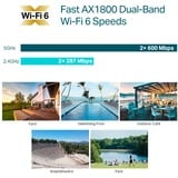TP-Link EAP610-Outdoor AX1800 WiFi 6 intérieur/extérieur, Point d'accès Blanc, 2,4 GHz, 5 GHz, 1800 Mbit/s, WEP, WPA, WPA2, WPA3, 10,100,1000 Mbit/s