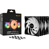 be quiet! Light Wings LX PWM high-speed ventilateurs de boîtier RGB  Noir, 3 pièces, 120 x 120 x 25 mm, Pack de 3, Ventilateur, 12 cm, 2100 tr/min, 105,1 m³/h, Noir