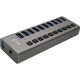 i-tec Concentrateur de charge USB 3.0 10 ports + adaptateur d'alimentation, Hub USB Noir