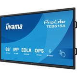 iiyama ProLite TE8615A-B1AG, Affichage public Noir, Touch, HDMI, DisplayPort, USB-C, Audio, LAN, WiFi, iiWare 21E (Android 14 OS) avec Google EDLA