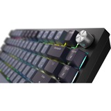 Corsair K65 Plus Wireless, clavier gaming Noir/gris, Layout États-Unis, Corsair Red, RGB LED, 75%, PBT-keycaps 