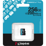 Kingston Canvas Go! Plus microSDXC 256 Go, Carte mémoire Noir, Classe 10, UHS-I U3, V30, A2
