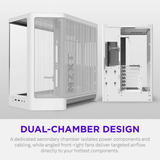 NZXT H6 RGB+ boîtier midi tower Blanc | 2x USB-A | 1x USB-C | RGB | Verre trempé