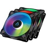 ARCTIC P12 PWM PST A-RGB ventilateurs de boîtier Noir, 3 pièces, 120 x 120 x 25 mm