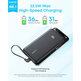 Anker Zolo Power Bank 22.5W, Powerbank Noir