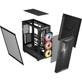 Corsair 3200D RS ARGB Smoke boîtier midi tower Gris foncé | 1x USB-A | 1x USB-C | RGB | Verre Trempé