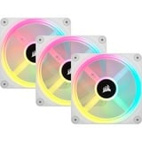Corsair iCUE LINK QX120 RGB Starter kit ventilateurs de boîtier Blanc, 3 pièces, 120 x 120 x 25 mm, PWM