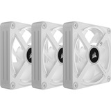 Corsair iCUE LINK QX120 RGB Starter kit ventilateurs de boîtier Blanc, 3 pièces, 120 x 120 x 25 mm, PWM