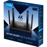 Cudy AX1500 Gigabit Wi-Fi 6 Router, Routeur Noir
