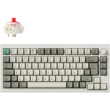 Keychron Q1 Max-P1 QMK, clavier Blanc, Layout BE, Gateron Jupiter Red, RGB led, 75%, Hot-swappable, Bluetooth, 2.4GHz