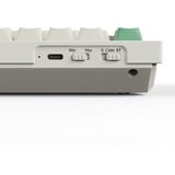 Keychron Q1 Max-P1 QMK, clavier Blanc, Layout BE, Gateron Jupiter Red, RGB led, 75%, Hot-swappable, Bluetooth, 2.4GHz