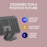 Logitech MK950 Signature Slim Wireless Keyboard et Muis Combo, set de bureau Graphite, 400 - 4000 DPI