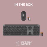 Logitech MK950 Signature Slim Wireless Keyboard et Muis Combo, set de bureau Graphite, 400 - 4000 DPI
