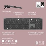 Logitech MK950 Signature Slim, set de bureau Graphite, Layout US (QWERTY), 400 - 4000 dpi